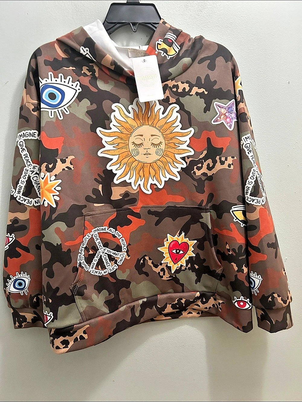 Loewe Camo Graphic Hoodie NWT